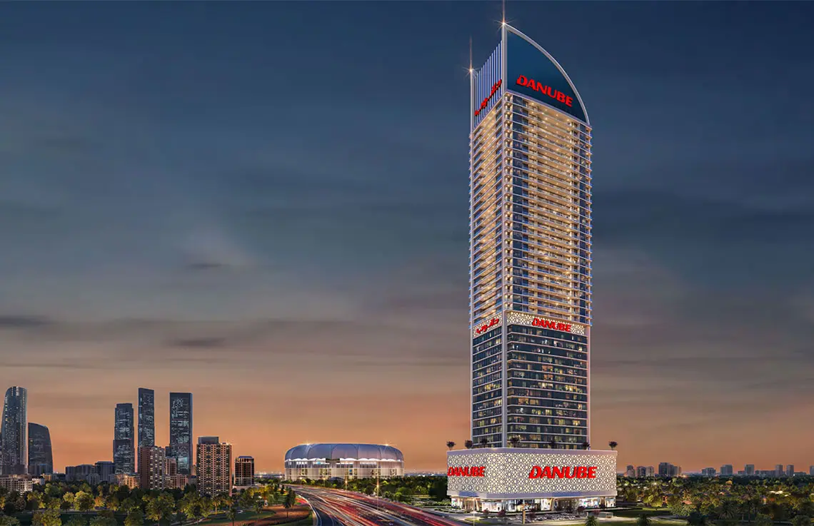 Aspirz by Danube Properties at Dubai Sports City Noble Horizon Real Estate full buildungh